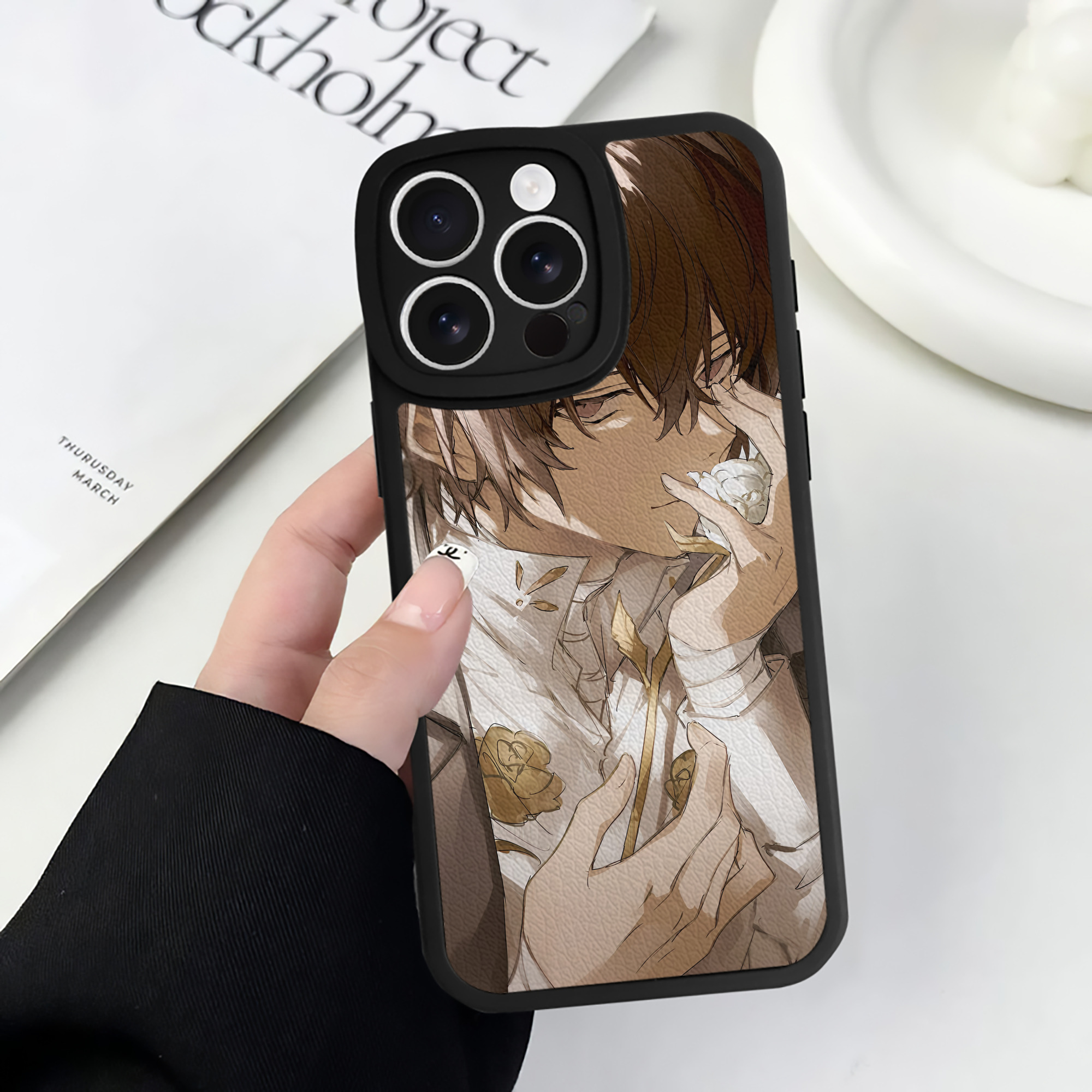 （画像用） 文豪ストレイドッグス Bungo Stray Dogs 【iPhone 16シリーズ対応】シリコンスマホケース（レザー調） 材質：シリコン